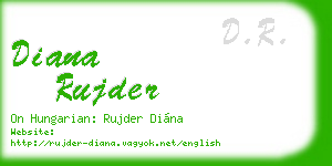 diana rujder business card